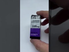 반짝이는 표면 마감 유리 나사 상단 플라스크 2 라벨 방수