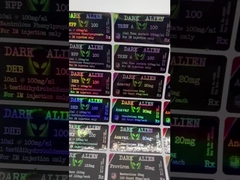 다채색 처방병 병 라벨 매트 라미네이팅 골드 포일 종이 재료