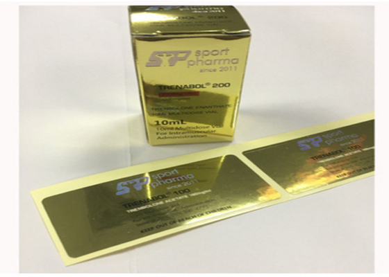 CMYK 인쇄를 가진 금 색깔 종이 자동 접착 상표 아름다운 디자인