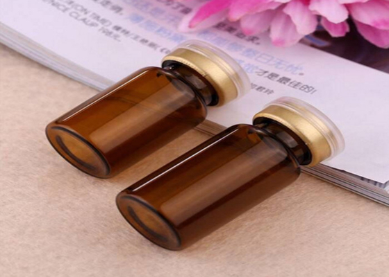 스테로이드 주입 기름을 위한 뚜?? 과 막대기를 가진 선명한 갈색 10ml 유리 병