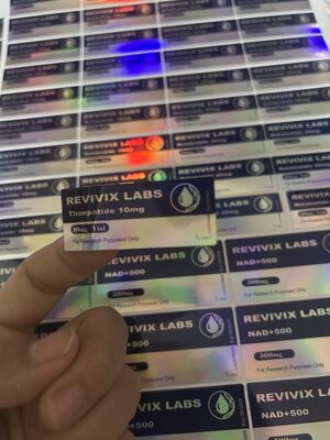 티르제파타이드 10mg 펩타이드 바이알 라벨 (제약 포장용)