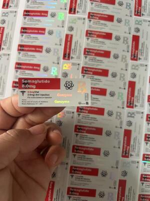 Semaglutide 8.0mg Hologram Laser Materail Peptide Small Bottle Labels