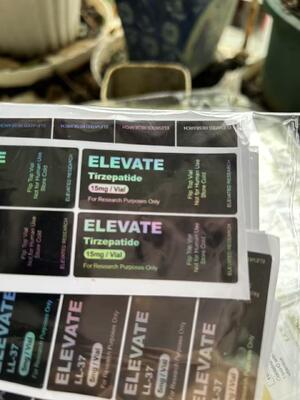 티르제파티드 15mg 20mg 30mg 홀로그램 레이저 PET 작은 유리 병 라벨