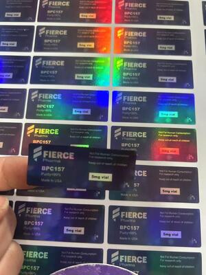 BPC 157 5mg 펩타이드 플라스크 라벨