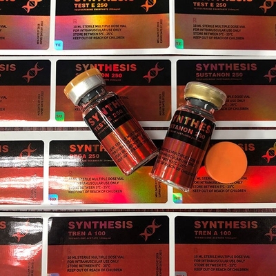 합성 의약품 홀로그램 10ml 병 라벨 반짝이는 끝 자착 라벨