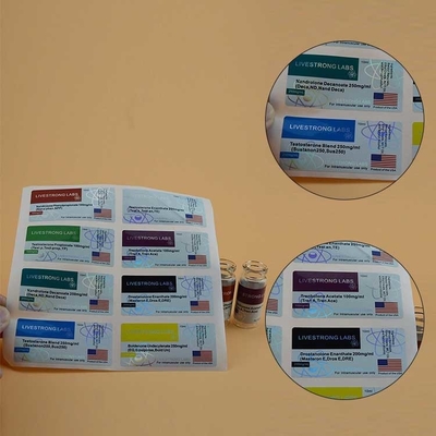 나노 LAB PHARMA 소형 병 라벨 인쇄 10ml 병 라벨 유리 병 맞춤형 디자인