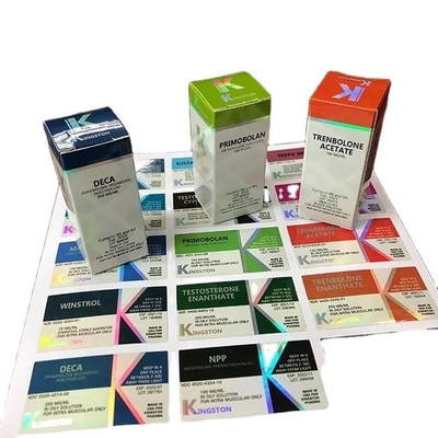 RX 10ml 병 라벨 은 엽록소 금속화 스티커 인쇄 무료 디자인 서비스