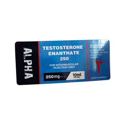 데카 250mg 의약품 주사 약품 유리 병 라벨 25x60mm 레이저 홀로그램 재료