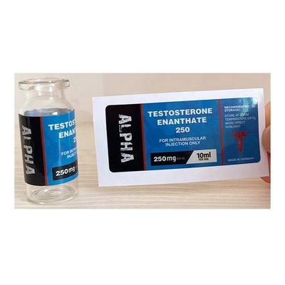데카 250mg 의약품 주사 약품 유리 병 라벨 25x60mm 레이저 홀로그램 재료