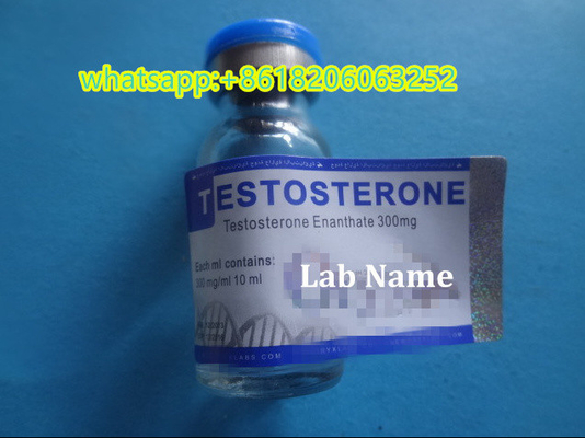 테스트 E 라벨 아나볼리 스테로이드 액체 주입 10ml 병 라벨 정면 날카로운 반창고