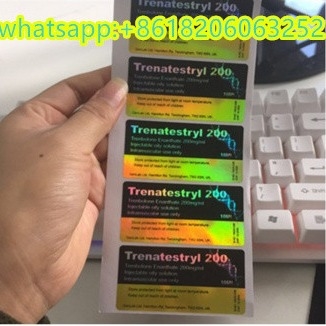 홀로그램 레이저 효과 테스토스 e 250 주입 스테로이드 10ml 병 라벨