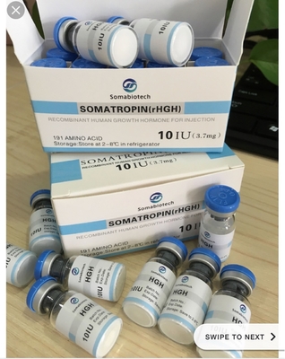 정사각형 모양 PET 플라스틱 2ml 비생성 주사 펩타이드 병 라벨 반짝이는 마무리