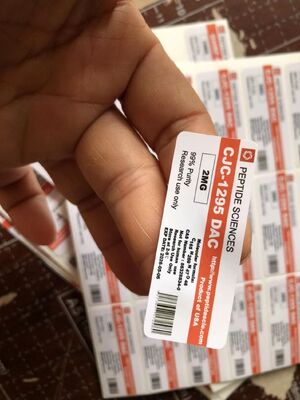 강한 접착성 비닐 2ml 3ml 주사 펩타이드 병 라벨