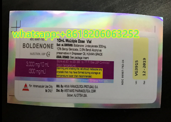 안드로롤 테스트 250 10ml 병 라벨 스테로이드 주사 라벨 고품질 PVC 재질