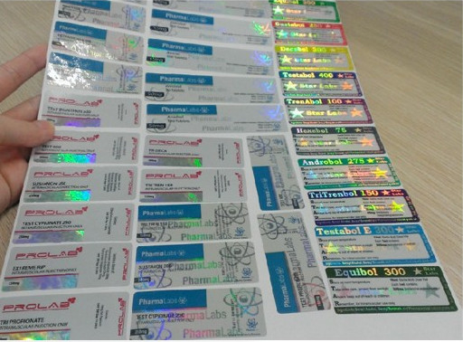 10ml 의약품 병용 맞춤형 사각형 모양 접착식 라벨 스티커