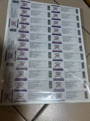 맞춤형 비타민 B12 접착 주사 기름 라벨 10ml 유리 병 UV 프린팅/cmyk 인쇄