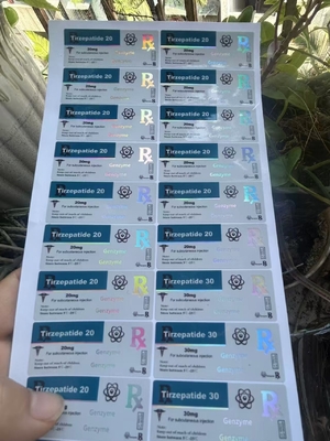 티르제파타이드 40mg 펩타이드 유리 바이알 라벨 (맞춤형 디자인)