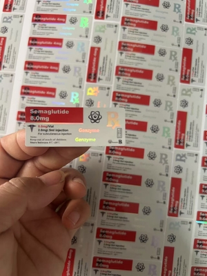 세마글루타이드 1mg 라벨 5x2cm 홀로그램 레이저 효과 2ml 3ml 바이알 라벨