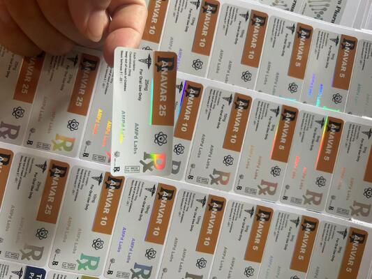 Priviron 50mg 플라스틱 병 라벨 경구 정제 라벨