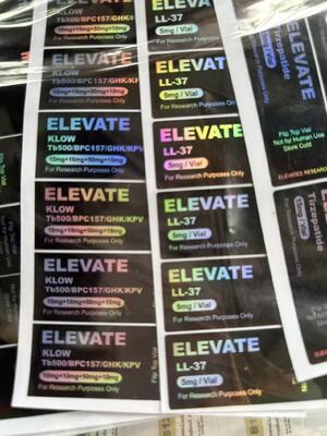 티르제파티드 15mg 20mg 30mg 홀로그램 레이저 PET 작은 유리 병 라벨