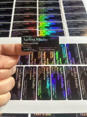 Customized Design Pro Pharma 10ml  Oil Bottles Labels For Test Pro