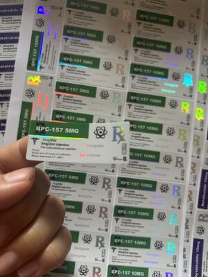 PT-141 2mg laser materail 3ml Peptide Vial Labels 