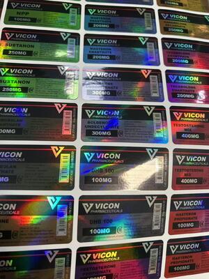 빛나는 효과와 함께 모호한 300ml 10ml 투여병약 라벨