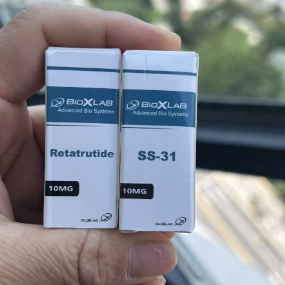 SS-31 10mg 펩타이드 투여 용 용기의 표지판 및 1개의 투여 용기를 담는 상자