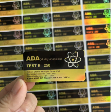 테스트 엔안타테트 250mg 금색 및 검은색 레이저 재료 라벨