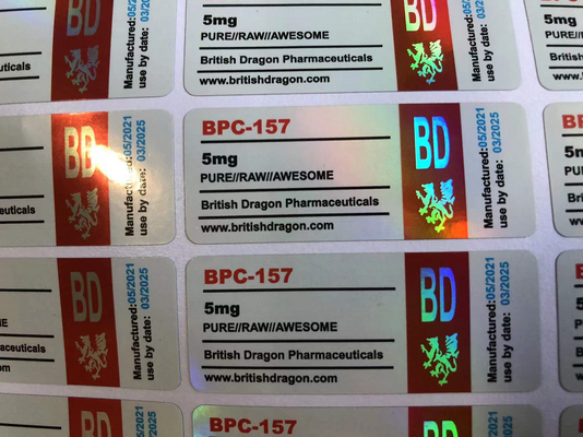 BAC 물 3ml 흰색 PVC 라벨