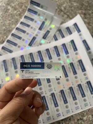 광택 70mg Pvc 자기 접착성 펩타이드 수포 라벨