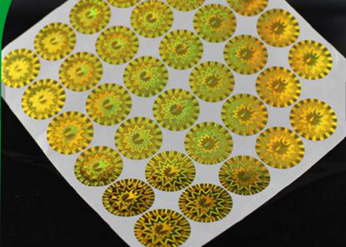 영구 접착제 보안 홀로그램 스티커 UV 인쇄