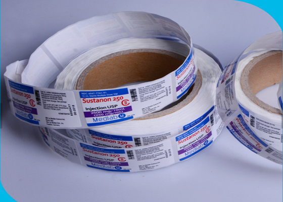 광택 있는 목록 작은 유리병 작은 유리병은 주입 작은 유리병을 위한 강한 접착성 정연한 모양을 레테르를 붙입니다