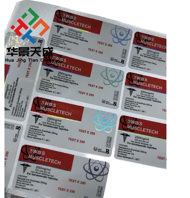 영구 접착성 유리 용기 라벨 2.5 밀리 두께 유리 용기