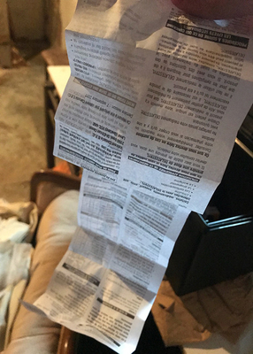 10ml 작은 유리병 상자를 위한 상쇄 종이 전단 포장 삽입 인쇄/약제 인쇄