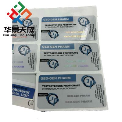 테스트 호르몬 비닐 스테로이드 보디빌더용 유리 병 라벨