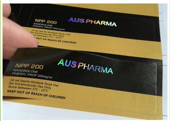 레이저 포일 로고 주문 접착 라벨/작은 유리병 병은 전통 색깔을 레테르를 붙입니다