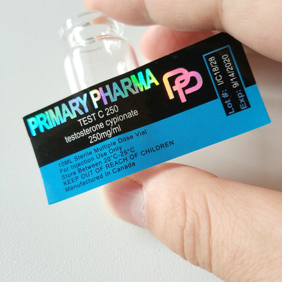 펩타이드 인체육을 위한 강한 접착성 10ml 병 라벨 유리 병