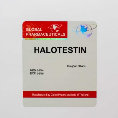 물 색깔을 가진 저항하는 광택지 약 병 상표에 의하여 주문을 받아서 만들어지는 모양