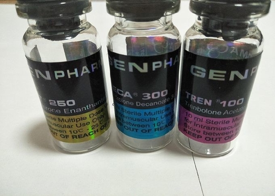 데카/시험 E 300 레이저가 각종 GEN PHARMA 10ml 유리제 작은 유리병에 의하여 작은 유리병 스티커 레테르를 붙입니다