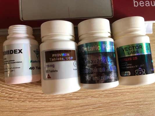 맞춤형 Superdrol 10 플라스틱 처방 약 병 라벨 포장용 방수