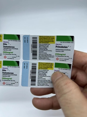 맞춤형 브랜드 이름 주사 및 구강 스테로이드 10ml 병 포장 라벨 의약품 접착 스티커 라벨