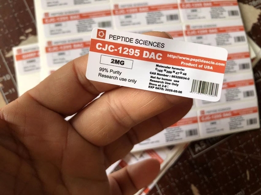 2ML 3ML BPC15 7 맑은 래킹 사각형 뚜렷한 어떤 모양을 위한 건조 파우더 펩타이드 병 라벨