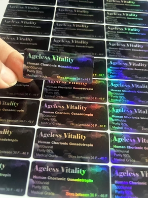 Hcg 2ml 3ml 주사 용 용품 접시 용품에 대한 접착 스티커가 있는 접시 용품 라벨