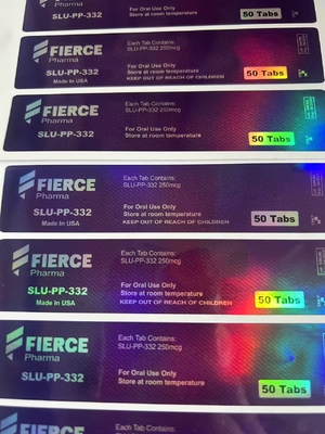 SARMs RAD-140 정제 경구 50mg 플라스틱 병 라벨, UV 인쇄 맞춤형 바이알 라벨