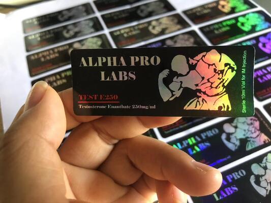 10ml Test E 250 근육질 남성 로고 레이저 재료 라벨