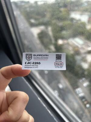 CJC-1295 10mg 펩타이드 플라스크 라벨 사용자 지정 로고 인쇄
