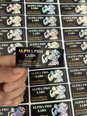 테스트 ENAN 250mg 맞춤형 디자인 반짝이는 효과 멋진 라벨 스티커