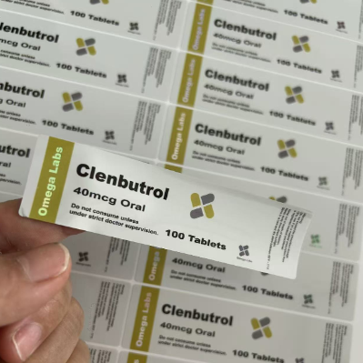클렌부토롤 40mcg 100 태블릿 맞춤형 디자인 PVC 재료 라벨