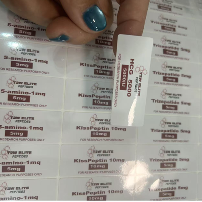 약제 사용을 위한 방수 주문 크기 광택 있는 끝 유리제 약병 상표